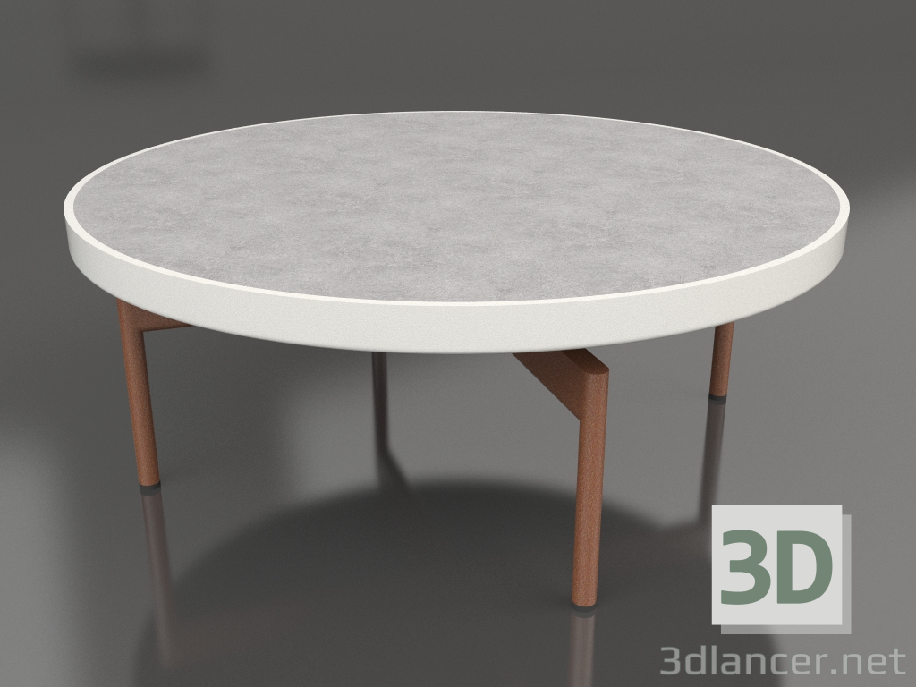 3d модель Стол журнальный круглый Ø90x36 (Agate grey, DEKTON Kreta) – превью