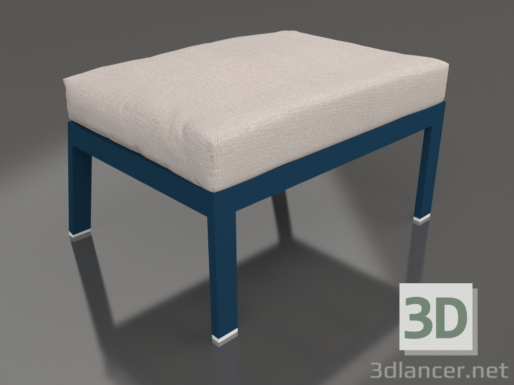 modello 3D Pouf per sedia (Grigio blu) - anteprima