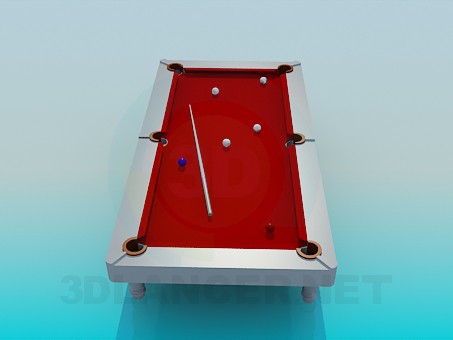 modèle 3D table de billard - preview