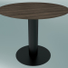 modèle 3D Table à manger In Between (SK11, Ø90cm, H 73cm, Noir mat, Chêne teinté fumé) - preview