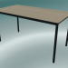 Modelo 3d Mesa retangular Base 140x70 cm (carvalho, preto) - preview