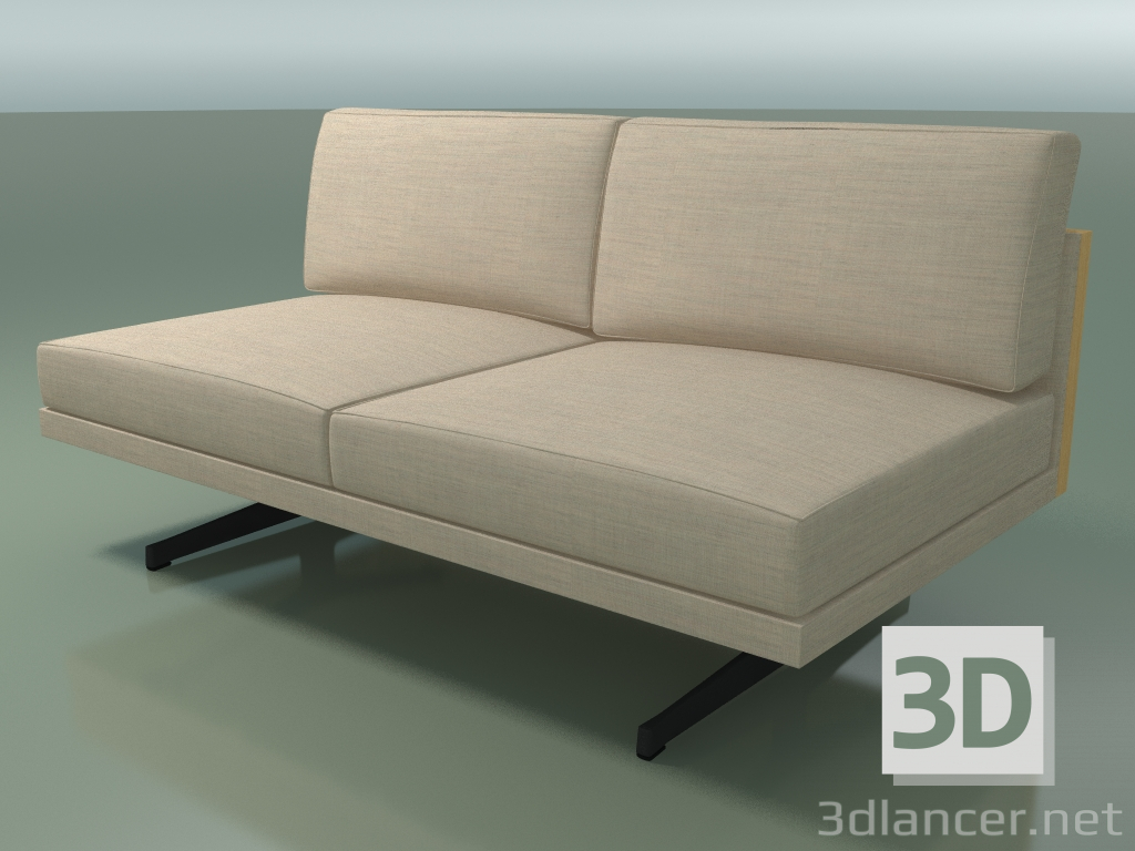 3d model Módulo central 5228 (patas en H, roble natural) - vista previa