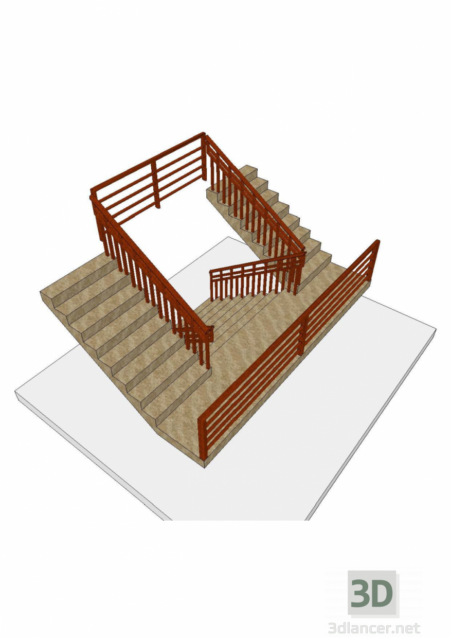 modèle 3D Escaliers - preview