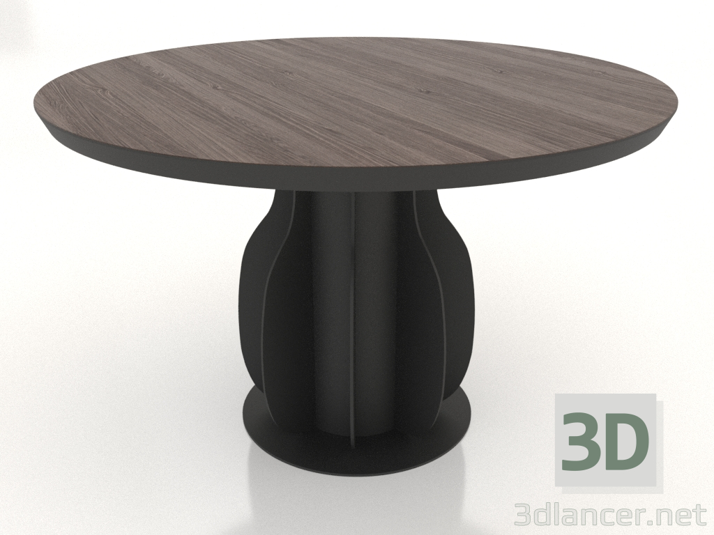 modèle 3D Table à manger Ø 1200 mm (noyer foncé) - preview