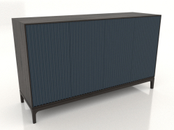 FARGO TV stand with milled facades 1600x500x950 mm (dark cobalt, wenge oak, option 2)