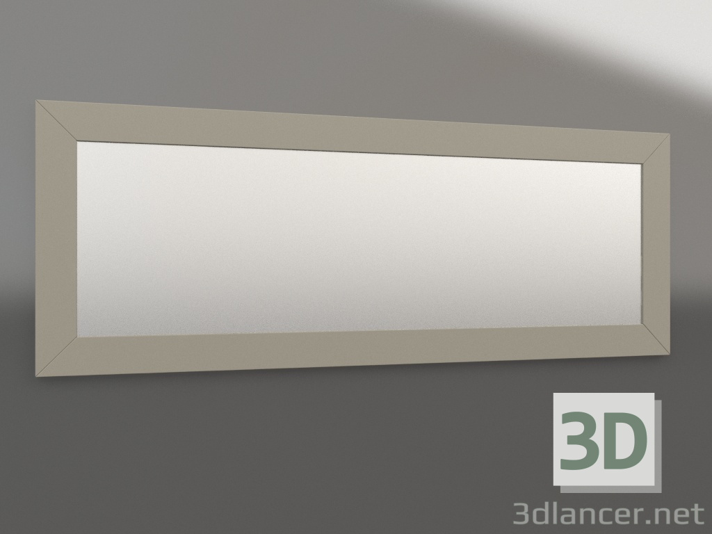 3 डी मॉडल दर्पण, चमकदार ग्रे-बेज लाह फिनिश (160x2.5x59.5 सेमी) - पूर्वावलोकन