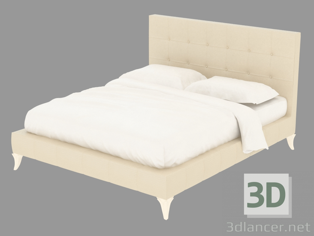 modello 3D Letto matrimoniale in pelle LTTOD1-179 assetto - anteprima