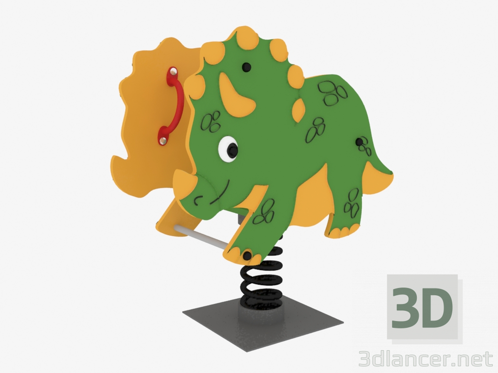 modèle 3D Rocking chair d'une aire de jeux pour enfants Dinosaure (6110) - preview