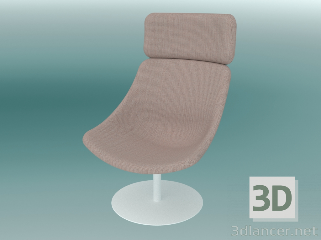 modello 3D Poltrona AUKI (S117 con poggiatesta) - anteprima