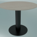 Modelo 3d Mesa de jantar no meio (SK11, Ø90cm, H 73cm, preto mate, carvalho branco) - preview