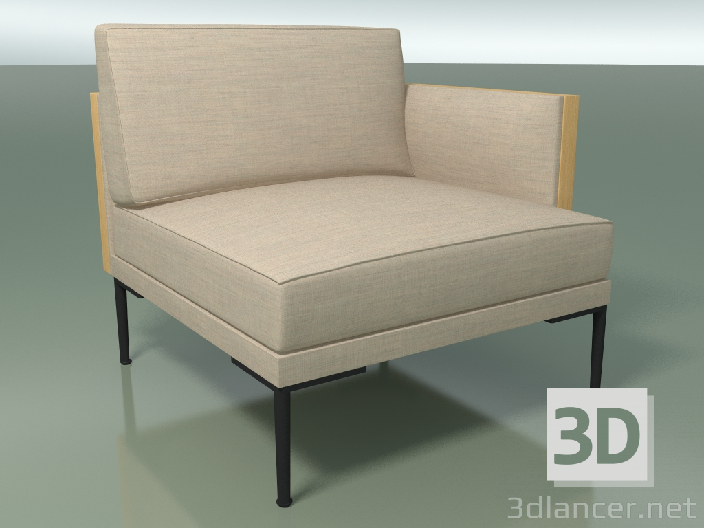 modello 3D Modulo terminale 5213 (bracciolo sinistro, rovere naturale) - anteprima