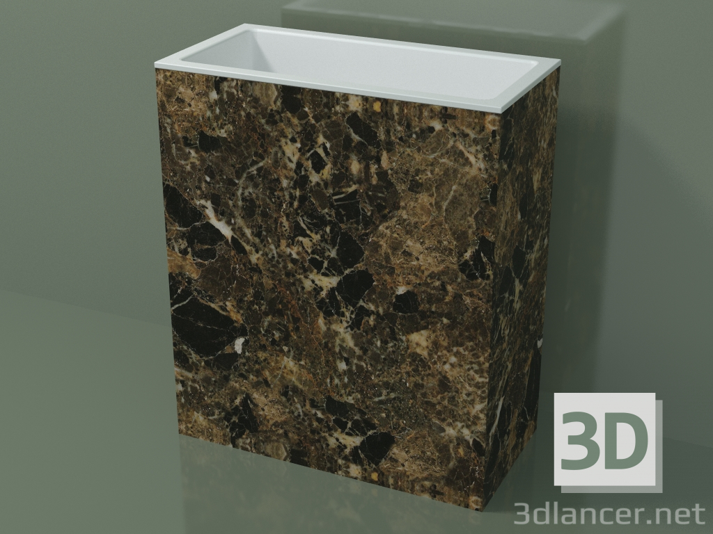 modello 3D Lavabo freestanding (03R146101, Emperador M06, L 72, P 36, H 85 cm) - anteprima