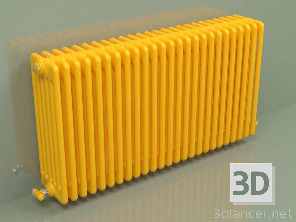 3d модель Радиатор TESI 6 (H 600 25EL, Melon yellow - RAL 1028) – превью