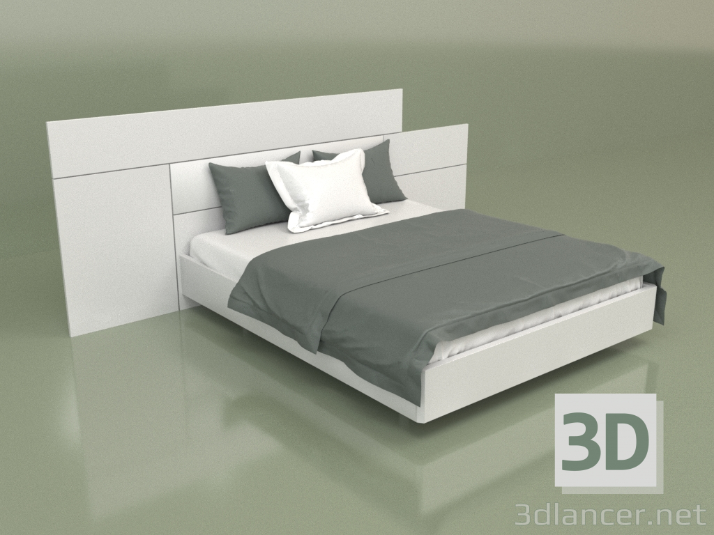 3d model Cama matrimonio Lf 2016 (Blanco) - vista previa