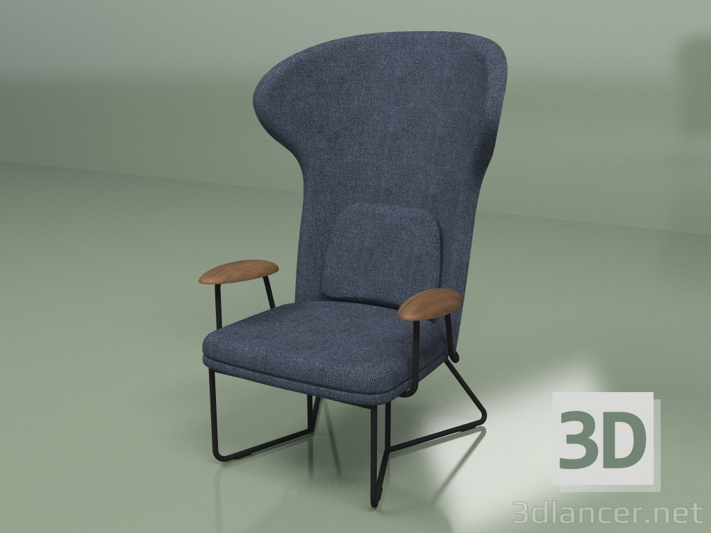 modello 3D Poltrona Chillax con schienale alto - anteprima