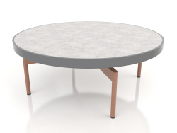 Round coffee table Ø90x36 (Anthracite, DEKTON Kreta)