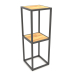 3d model Square console rack (WOOD, 30x30x86, 2 shelves) - preview