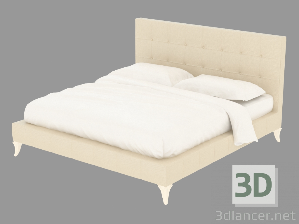 modello 3D Letto matrimoniale in pelle LTTOD1-199 assetto - anteprima