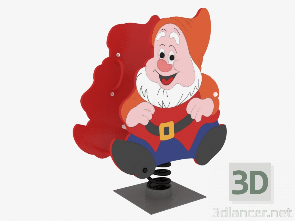 3D modeli Çocuk oyun alanı sallanan sandalye Gnome (6111) - önizleme