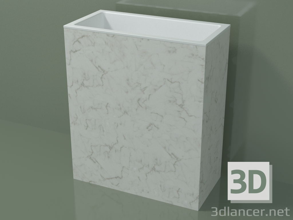 modello 3D Lavabo freestanding (03R146101, Carrara M01, L 72, P 36, H 85 cm) - anteprima