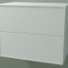 Modelo 3d Gaveta dupla (8AUBCA01, Glacier White C01, HPL P01, L 60, P 36, H 48 cm) - preview