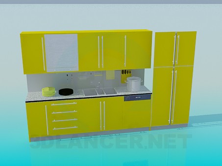 modello 3D Mobili cucina - anteprima