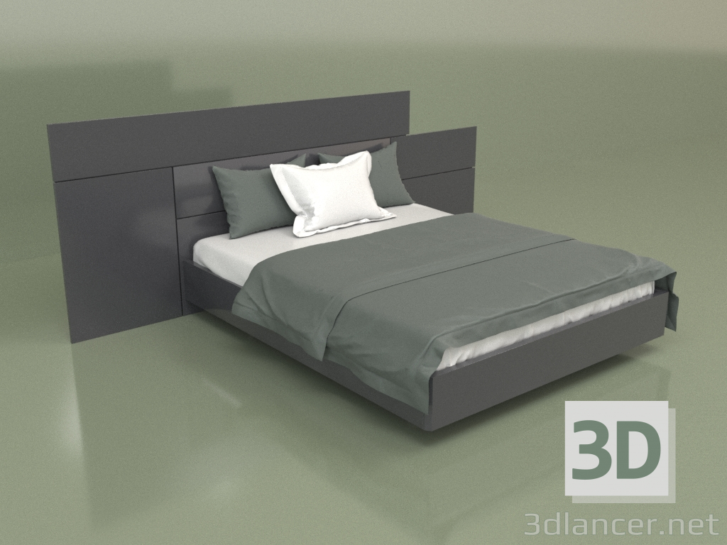 3D Modell Doppelbett Lf 2016 (Anthrazit) - Vorschau