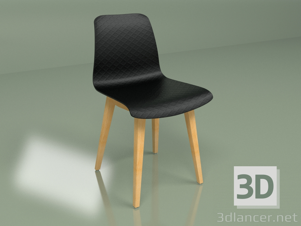 modèle 3D Chaise Thelma (noir) - preview