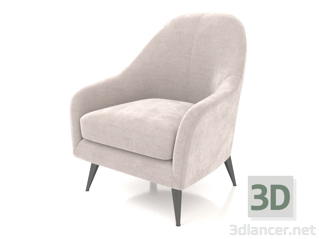 modèle 3D Fauteuil Sandy (crème) - preview