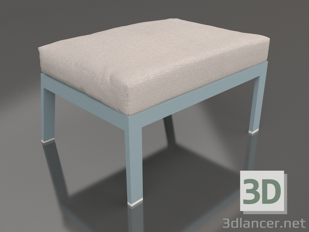 modèle 3D Pouf pour chaise (bleu gris) - preview