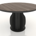 3d model Dining table Ø 1200 mm (lightened ash walnut) - preview