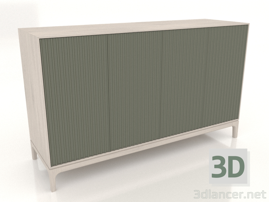 modello 3D Mobile TV FARGO con frontali fresati 1600x500x950 mm (oliva, rovere sbiancato, opzione 2) - anteprima modello 3D Mobile TV FARGO con frontali fresati 1600x500x950 mm (oliva, rovere sbiancato, opzione 2) - anteprima