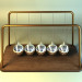 3d Newton cradle model buy - render