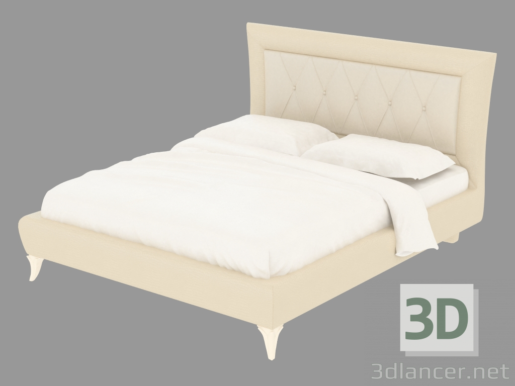 3D Modell Doppelbett mit Lederbesatz LTTOD2-187 - Vorschau