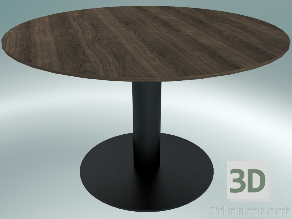 3d model Mesa de comedor In Between (SK12, Ø120cm, H 73cm, Negro mate, Roble teñido ahumado) - vista previa