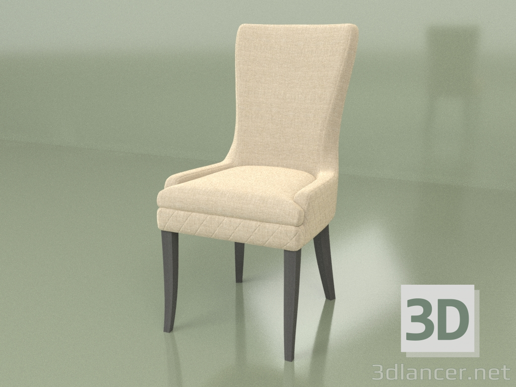 modèle 3D Chaise Agostino (Noir) - preview