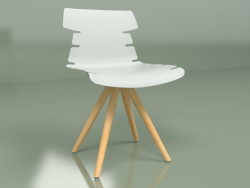 Silla Return con patas de madera (blanco)