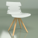 3d model Return chair with wooden legs (white) - preview