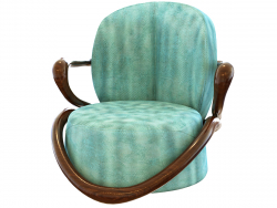 Fauteuil rembourré en tissu