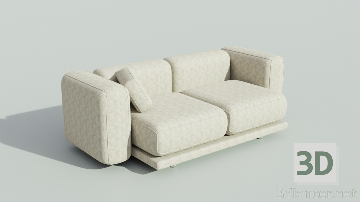 3d Sofa bas model buy - render