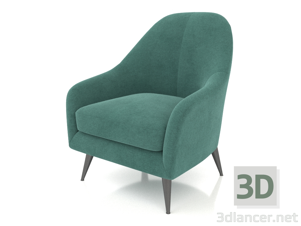 3d model Sillón Sandy (verde) - vista previa