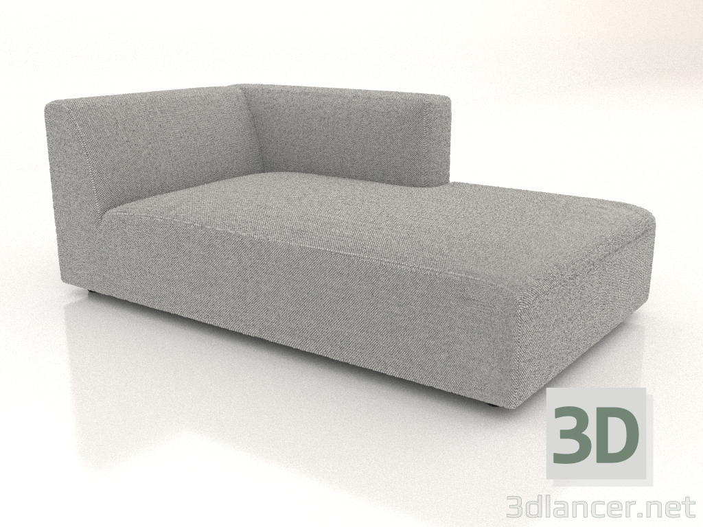 3d model Chaise longue (XL) 83x175 with an armrest on the right - preview