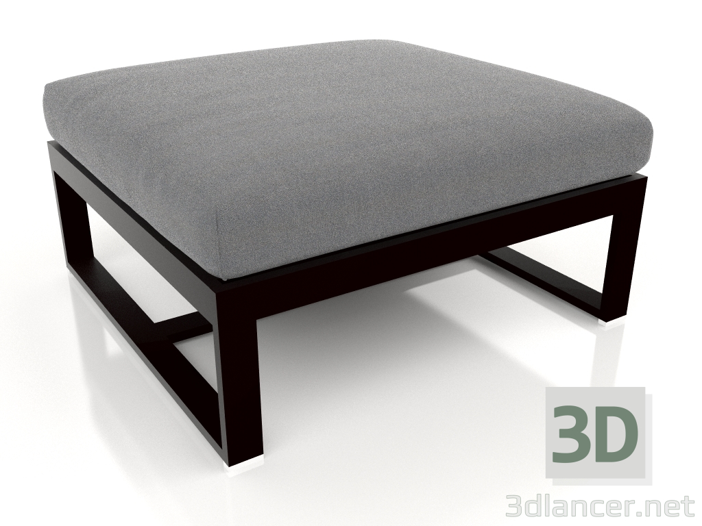 3d model Puf seccional (Negro) - vista previa