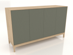 Mueble de TV FARGO con frontales fresados 1600x500x950 mm (olivo, roble aclarado, opción 2)
