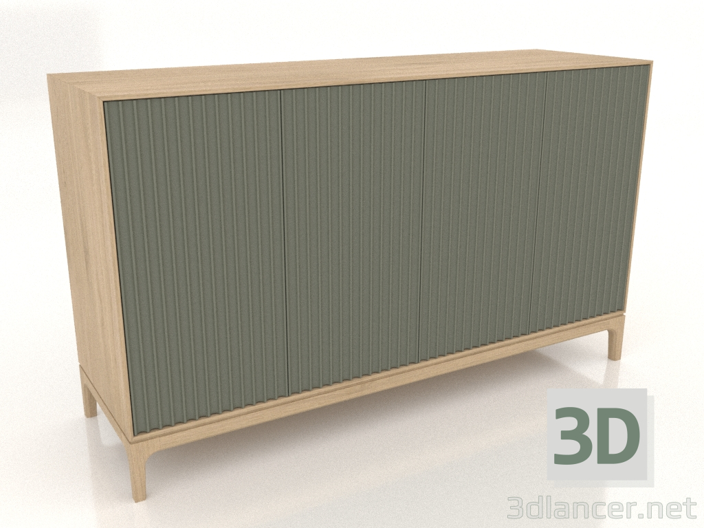 3d model Mueble de TV FARGO con frontales fresados 1600x500x950 mm (olivo, roble aclarado, opción 2) - vista previa 3d model Mueble de TV FARGO con frontales fresados 1600x500x950 mm (olivo, roble aclarado, opción 2) - vista previa