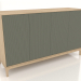 3d model Mueble de TV FARGO con frontales fresados 1600x500x950 mm (olivo, roble aclarado, opción 2) - vista previa