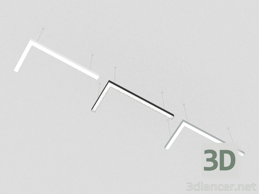 3d model lámpara de LED de suspensión (DL18516S081A57) - vista previa