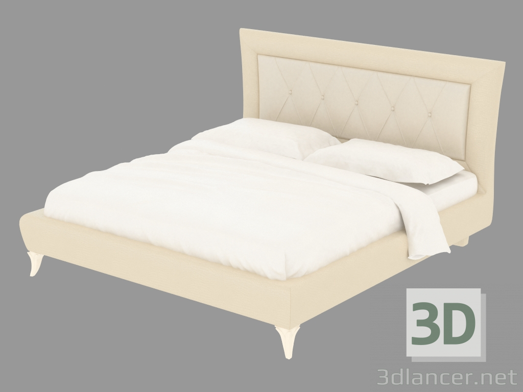 modello 3D Letto matrimoniale in pelle LTTOD2-207 assetto - anteprima