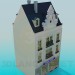 modello 3D Edificio con un negozio - anteprima