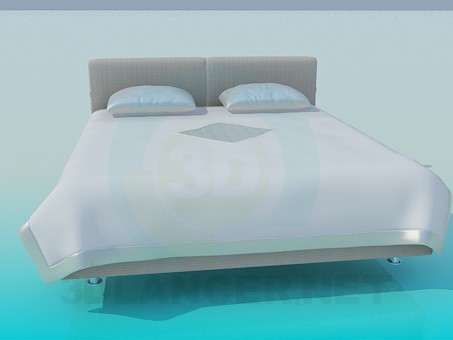 3d model Cama de matrimonio - vista previa